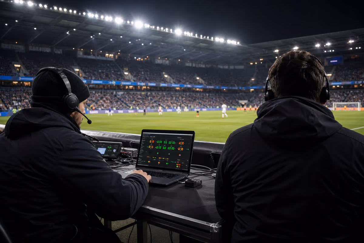 An operations team working pitchside
